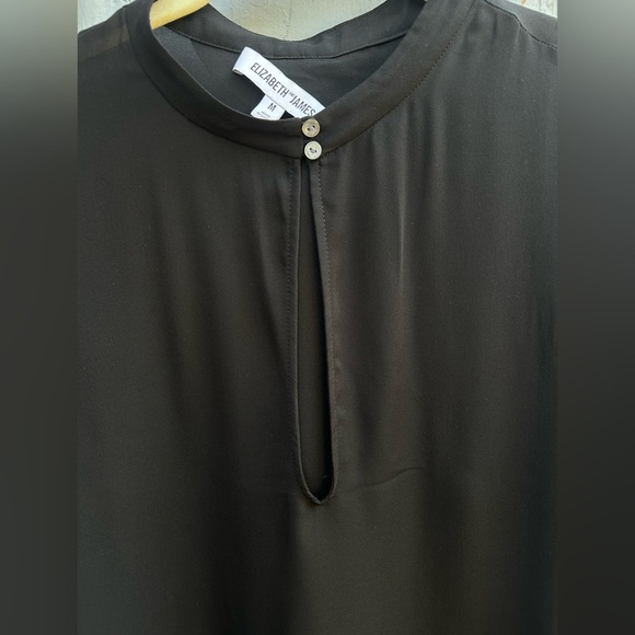 Elizabeth & James black silk tie front blouse, size M - Picture 5 of 12